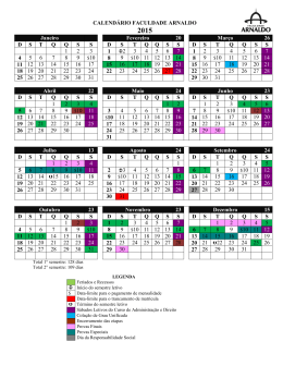 calendário 2015 - Faculdade Arnaldo