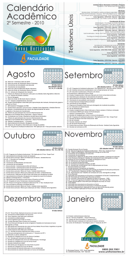 Calendário acadêmico 20102 site