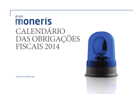 Calendário Fiscal Moneris 2014