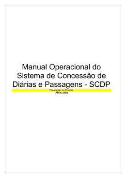 Manual de Prestação de contas do SCDP