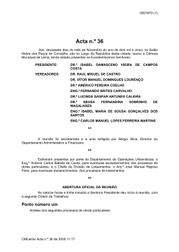 Acta n.º 36 - Câmara Municipal de Leiria