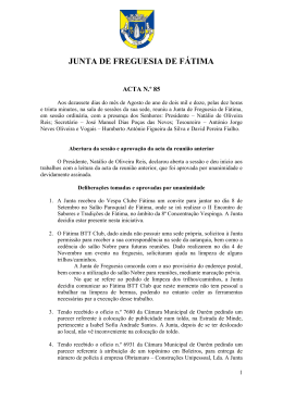 ACTA N - Junta de Freguesia de Fátima