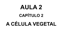 Aula2 - Cap 2 A CÉLULA VEGETAL