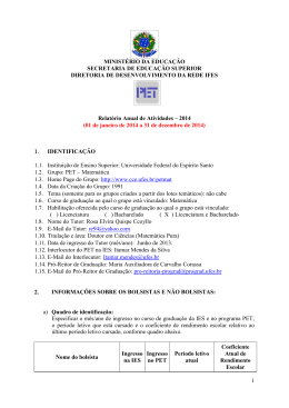 Relatório de 2014 - UFES - Universidade Federal do Espírito Santo