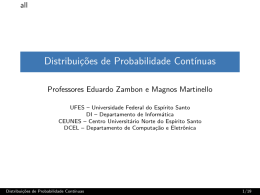 Distribuições de Probabilidade Contínuas