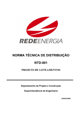 norma técnica de distribuição ntd-001