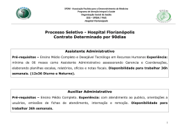 Processo Seletivo - Hospital Florianópolis Contrato