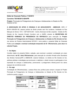 Edital para Oficineiro 2015 - Convênio 792198/2013