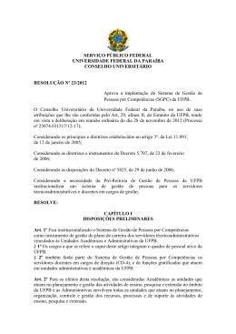 resolução nº 23/2012 - Universidade Federal da Paraíba