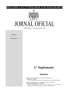 JORNAL OFICIAL - Governo Regional da Madeira