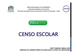 CENSO ESCOLAR SEMINÁRIO DE EDUCAÇÃO INCLUSIVA 2011