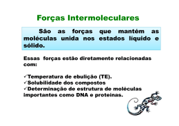 forças intermoleculares
