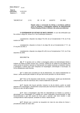 decreto diária 2.101 de 24/08/2009 - Segurança Pública