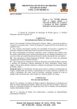 Lei Nº. 922/2015 - Portal da Prefeitura Municipal de Piritiba