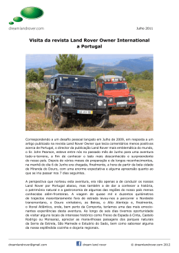 Visita da revista Land Rover Owner International a Portugal