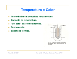 Temperatura e calor 1: conceitos iniciais, termometria