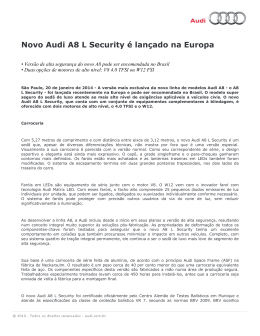 Novo Audi A8 L Security é lançado na Europa - Audi