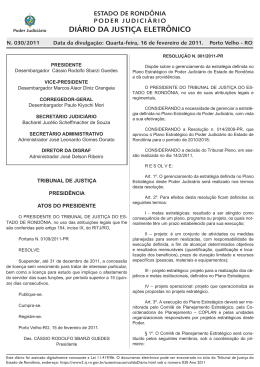 16 - Tribunal de Justiça de Rondônia