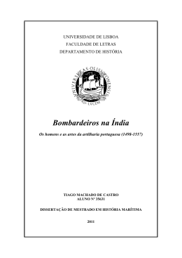 Bombardeiros na Índia - Repositório da Universidade de Lisboa