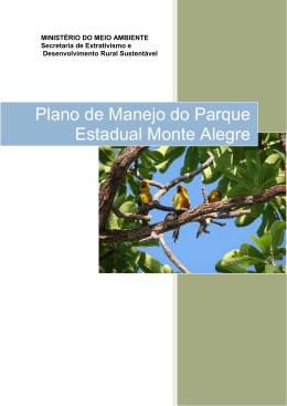 Plano de Manejo do Parque Estadual Monte Alegre