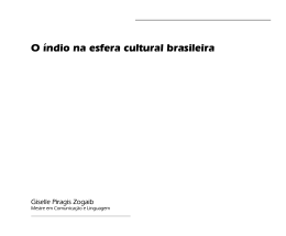 O índio na esfera cultural brasileira