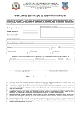 formulário de identificação do condutor infrator (fici)