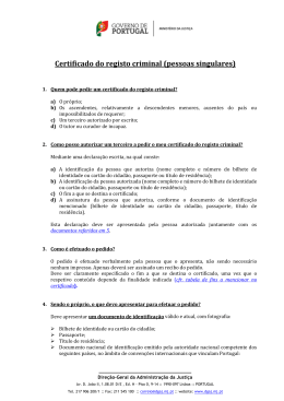 Certificado do registo criminal - Consulado Geral de Portugal em