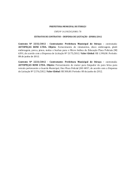 Contrato Nº 2232/2012 - Contratante: Prefeitura Municipal de Itiruçu