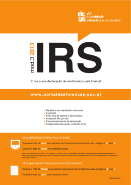 IRS 2013 - Portal das Finanças