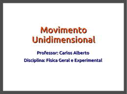 Movimento Unidimensional