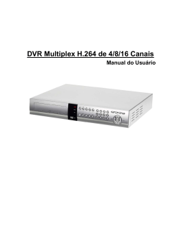 DVR Multiplex H.264 de 4/8/16 Canais