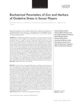 Biochemical Parameters of Zinc and Markers of Oxidative Stress in