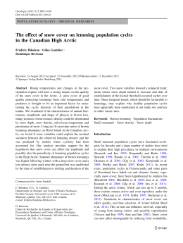 The effect of snow cover on lemming population cycles in the