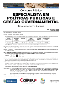 EPPGG - Conhecimentos Gerais - Governo do Estado do Rio de