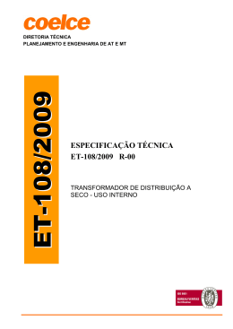 ESPECIFICAÇÃO TÉCNICA ET-108/2009 R-00