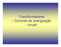 -Transformadores – Corrente de energização