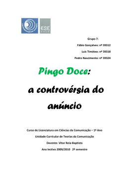 Pingo Doce : a controvérsia a controvérsia do anúncio