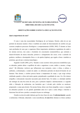 Orientações sobre o Sono - Prefeitura Municipal de Florianópolis