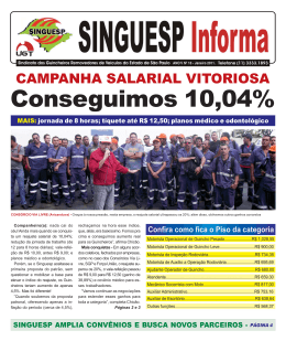 Jornal do Sindicato dos Guincheiros, edição 1/2011