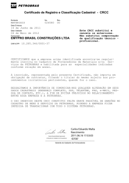 EMYPRO BRASIL CONSTRUÇÕES LTDA Certificado de Registro e