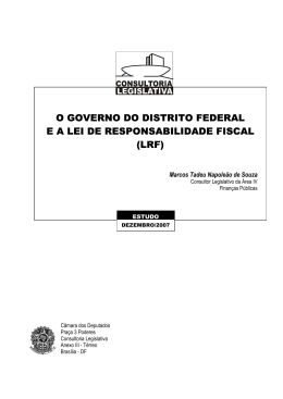 O Governo do Distrito Federal e a Lei de
