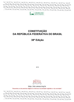 CONSTITUIÇÃO DA REPÚBLICA FEDERATIVA DO BRASIL 38ª