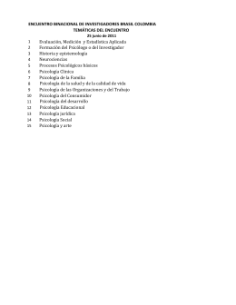 Lista de participantes en el Encuentro (documento preliminar)