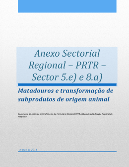 Anexo Sectorial Regional – PRTR – Sector 5.e) e 8.a)