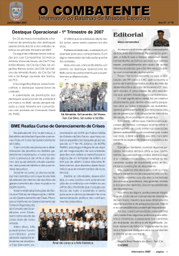 Informativo BME nº 10 - Polícia Militar do Espírito Santo