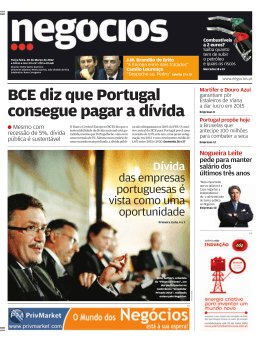 BCE diz que Portugal consegue pagar a dívida