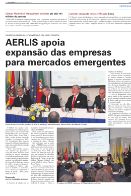 AERLIS apoia expansão das empresas para mercados emergentes