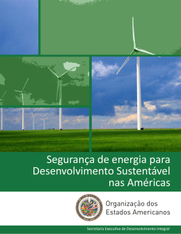 Segurança de energia para Desenvolvimento Sustentável nas