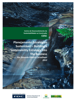 Planejamento Estratégico Sustentável – Building a Sustainability