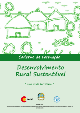 Caderno de Formação- Desenvolvimento Rural Sustentável